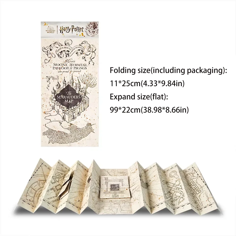 Harry Potter Map Magic Academy Hogwarts Theme HD Full Version Expandable Stereoscopic Magic Treasure Hunt Map Birthdays Gifts - Imagem 7