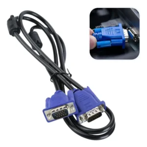Cabo De Vídeo VGA Para Monitor E Projetor Com Filtro 1,8 Metros