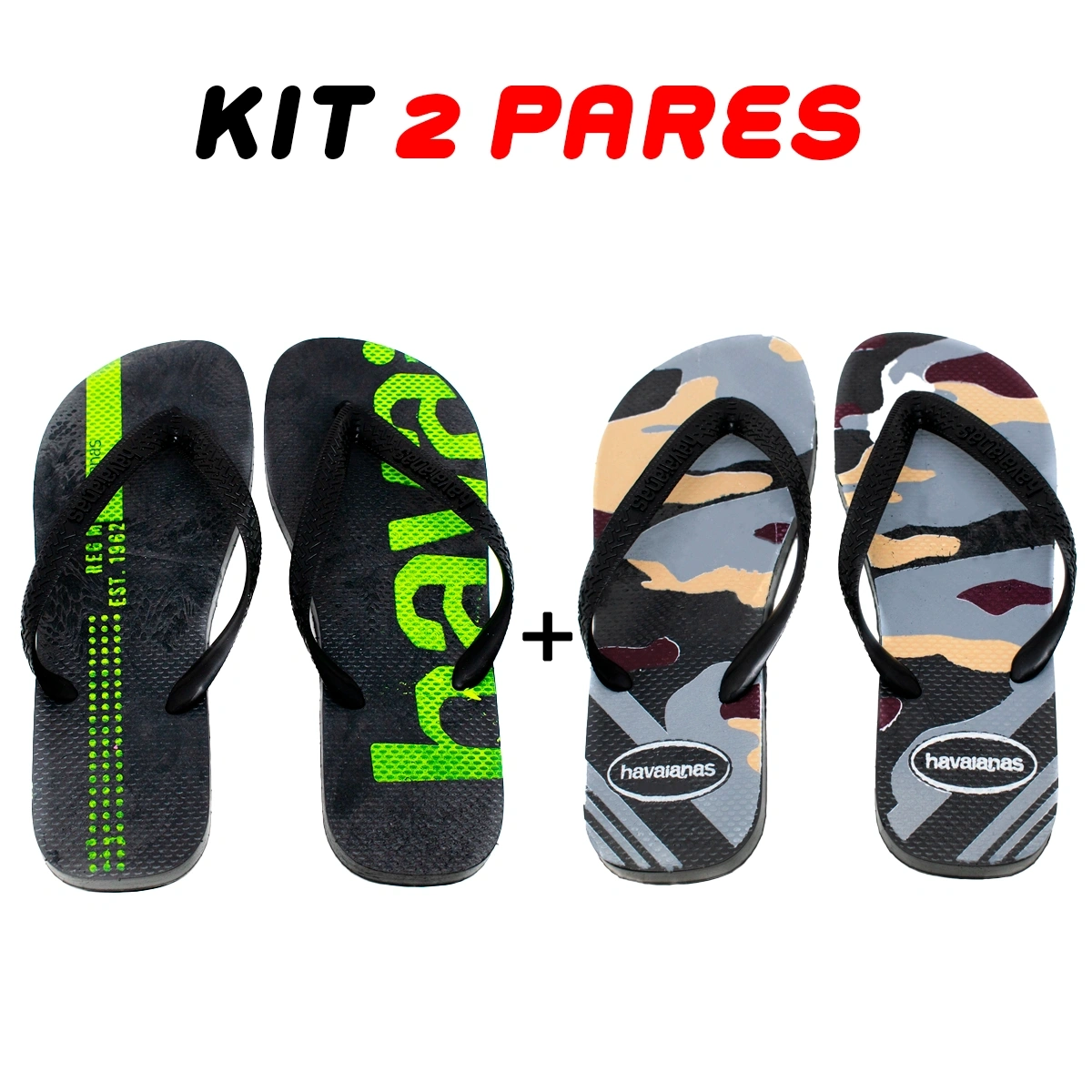 Kit 2 Chinelos Masculino Havaianas Variados - Imagem 8