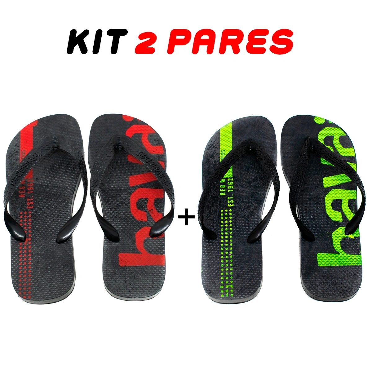 Kit 2 Chinelos Masculino Havaianas Variados - Imagem 5