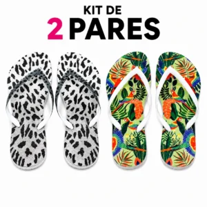 Kit 2 Chinelos Feminino