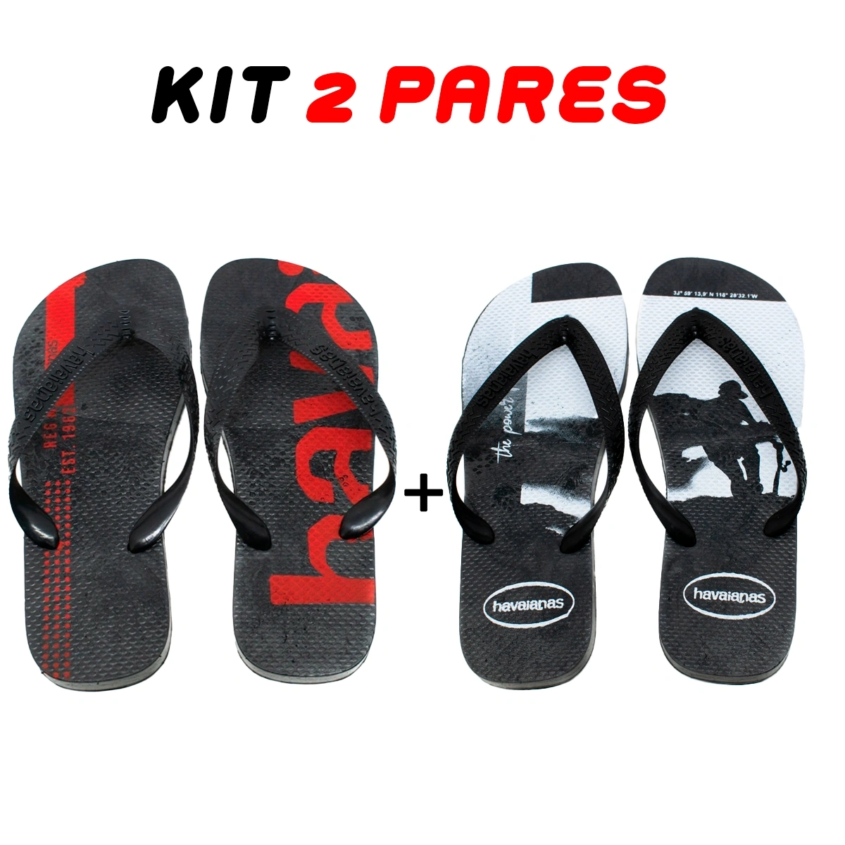 Kit 2 Chinelos Masculino Havaianas Variados - Imagem 9
