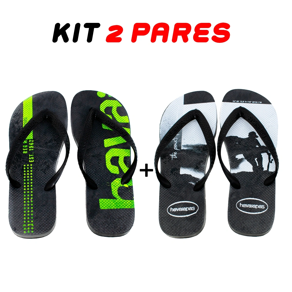 Kit 2 Chinelos Masculino Havaianas Variados - Imagem 7
