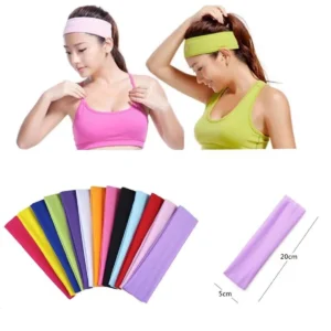 Faixa de Cabelo Esportiva Premium - Testeira Fitness em Várias Cores