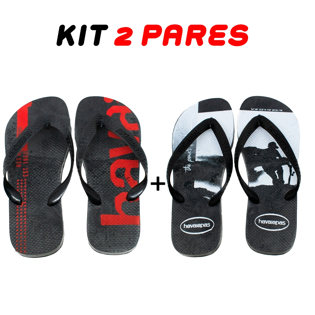 Kit 2 Chinelos Masculino Havaianas - Imagem 4