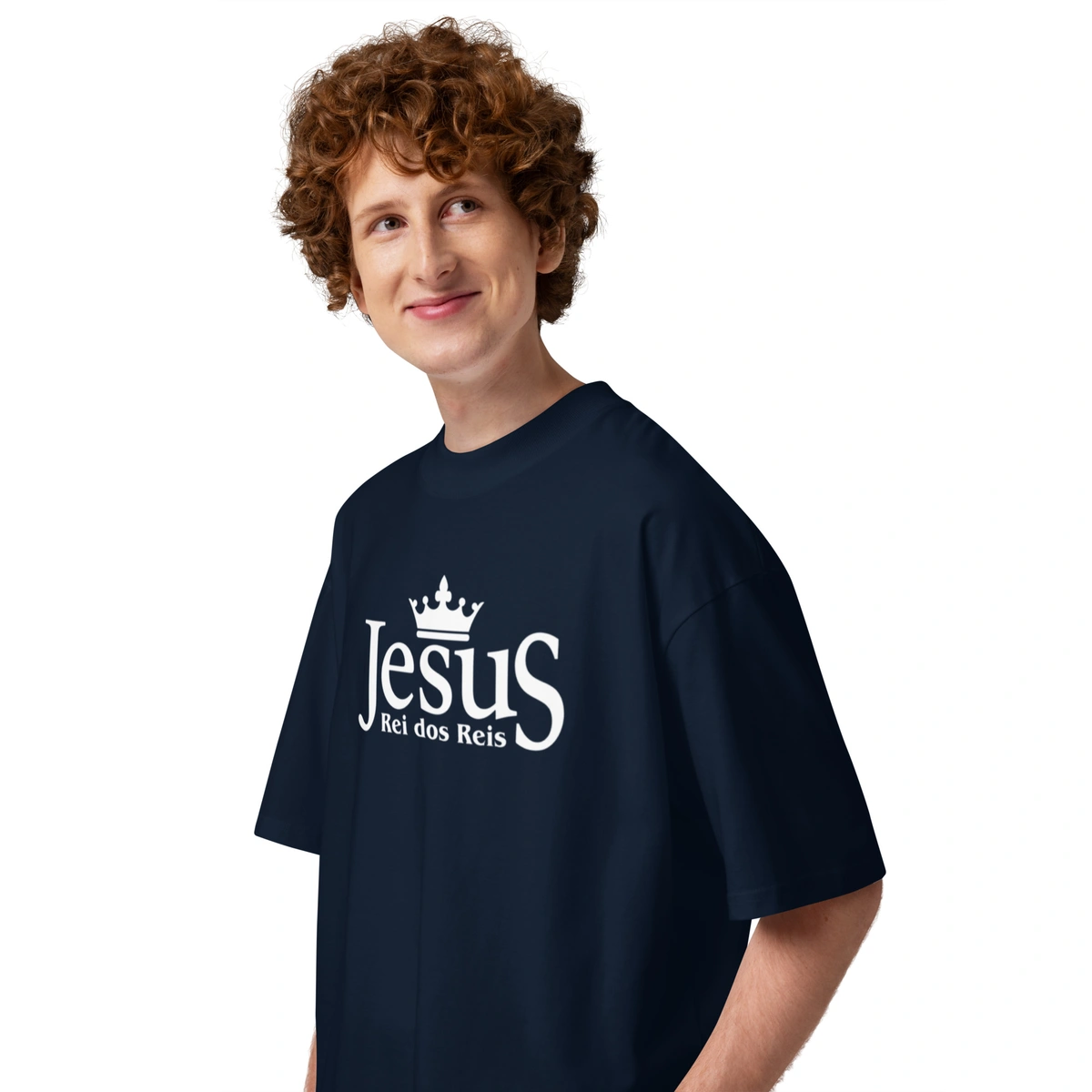 Camiseta Masculina Oversized Jesus Rei dos Reis - Imagem 15