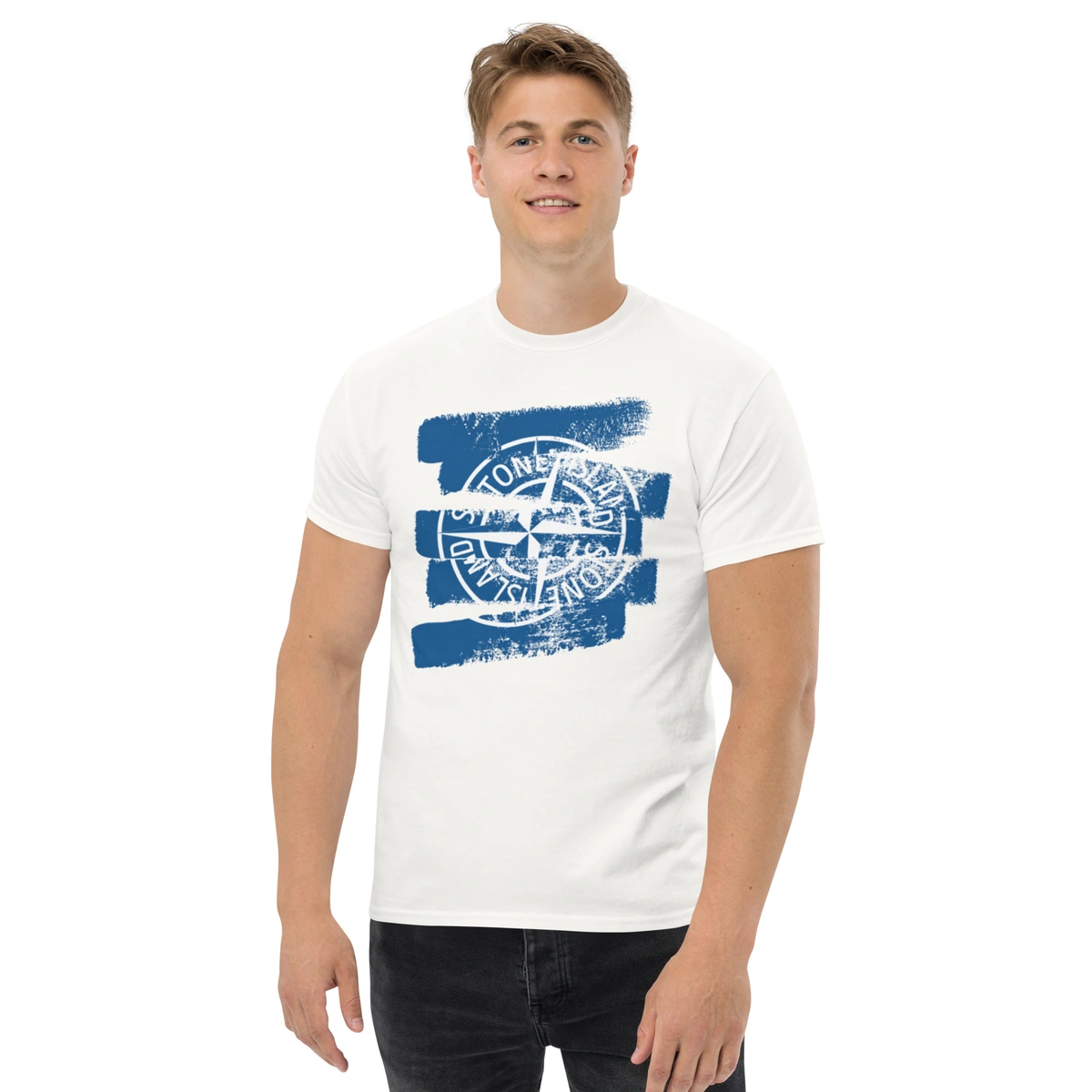 Camiseta Masculina Stone Island Blue Splash - Imagem 3