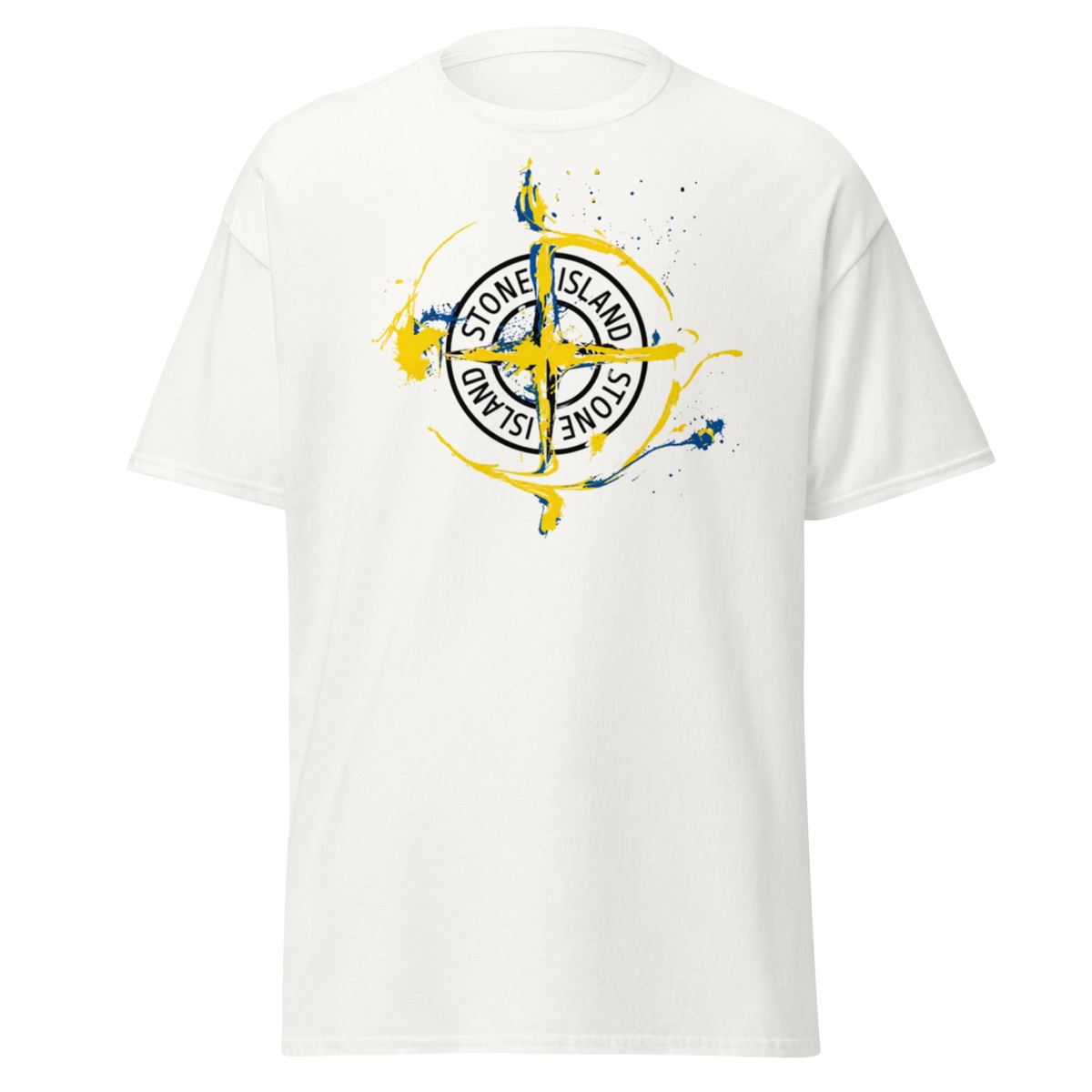 Camiseta Masculina Stone Island Blue & Gold - Imagem 13