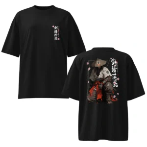 Camiseta Masculina Oversized Samurai Sakura
