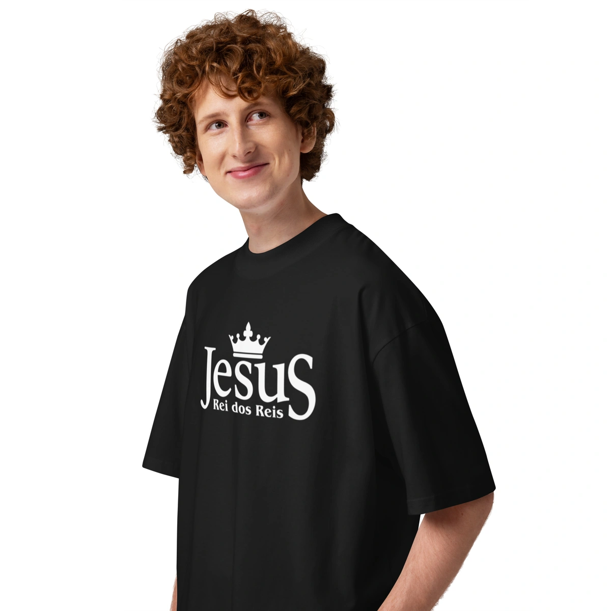 Camiseta Masculina Oversized Jesus Rei dos Reis - Imagem 30