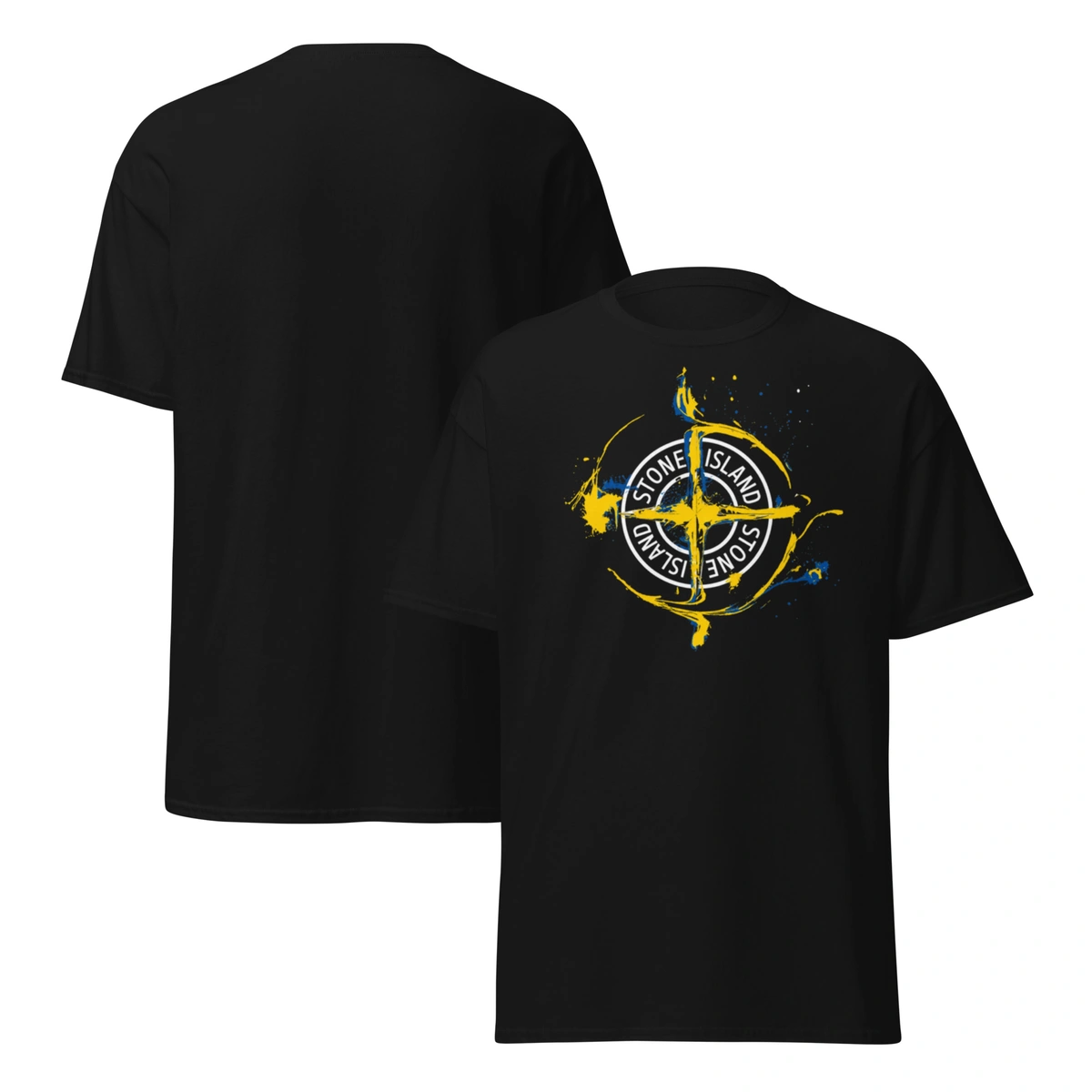 Camiseta Masculina Stone Island Blue & Gold - Imagem 5