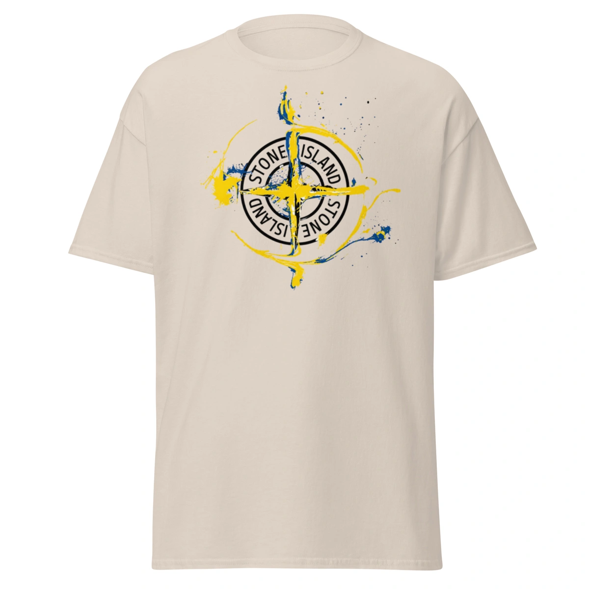 Camiseta Masculina Stone Island Blue & Gold - Imagem 7
