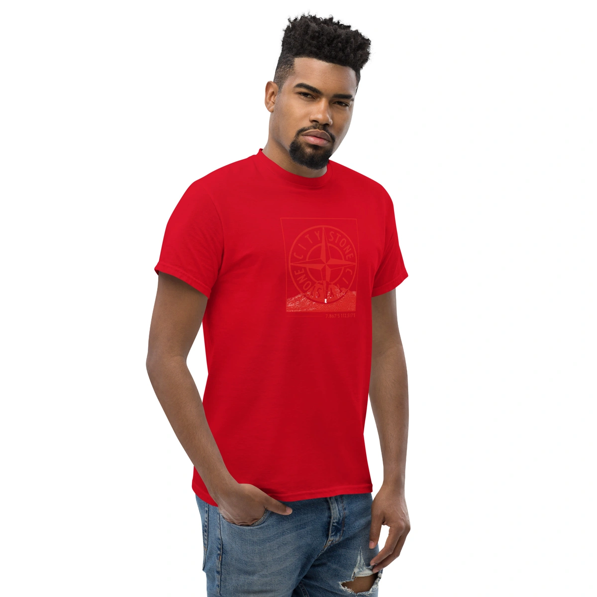 Camiseta Masculina Stone Island Red Edition - Imagem 30