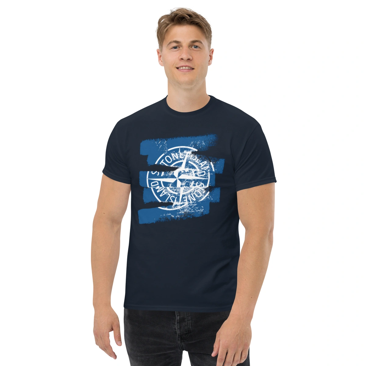Camiseta Masculina Stone Island Blue Splash - Imagem 15