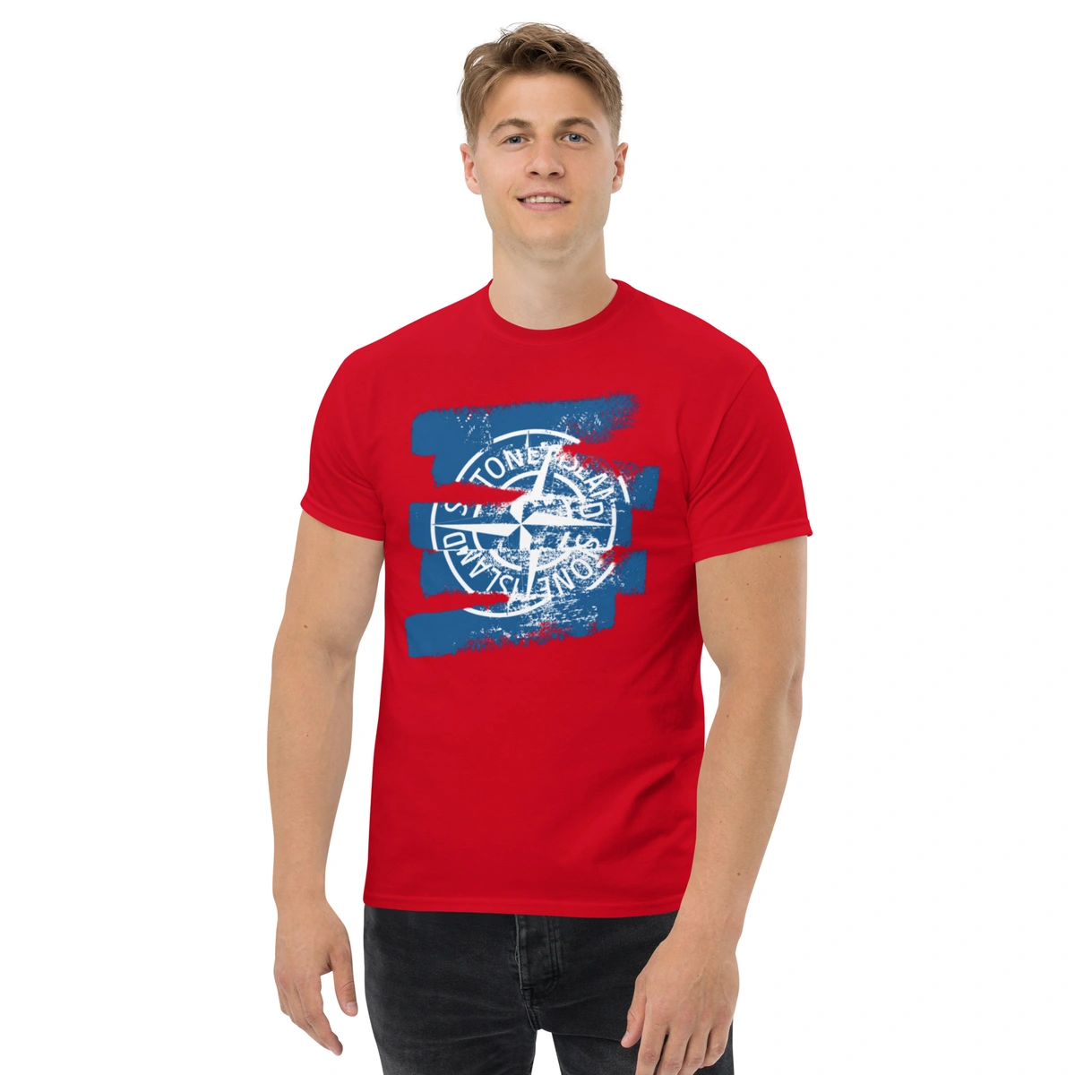 Camiseta Masculina Stone Island Blue Splash - Imagem 21