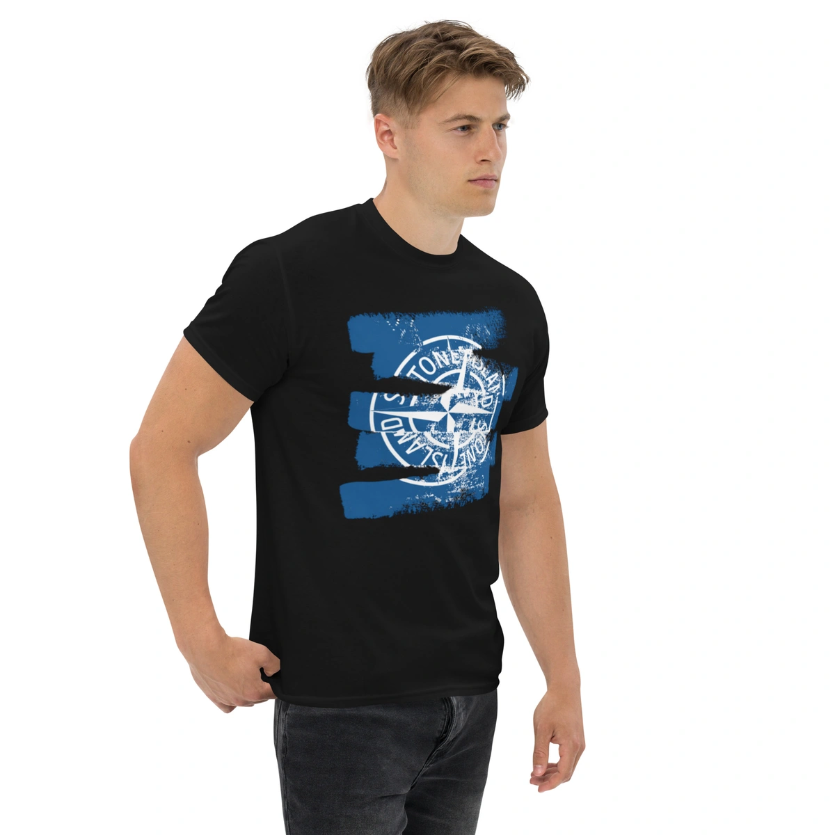 Camiseta Masculina Stone Island Blue Splash - Imagem 12