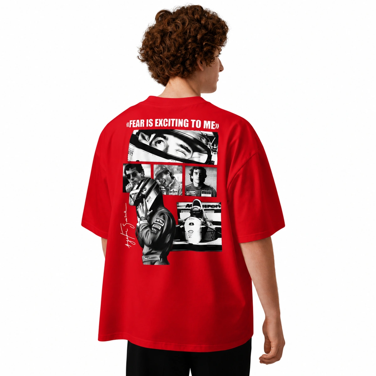 Camiseta Masculina Oversized Ayrton Senna - Imagem 17