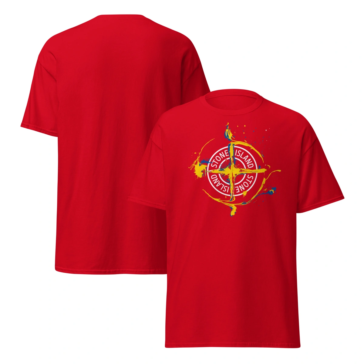 Camiseta Masculina Stone Island Blue & Gold - Imagem 29