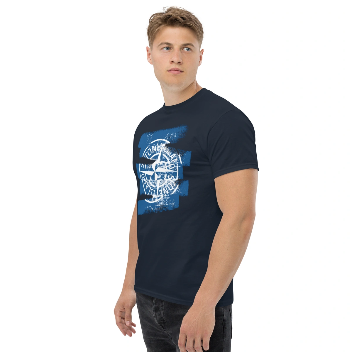 Camiseta Masculina Stone Island Blue Splash - Imagem 18