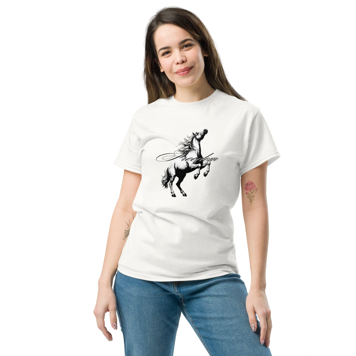 Camisa Feminina Baby Look Freedom Horse - Imagem 3