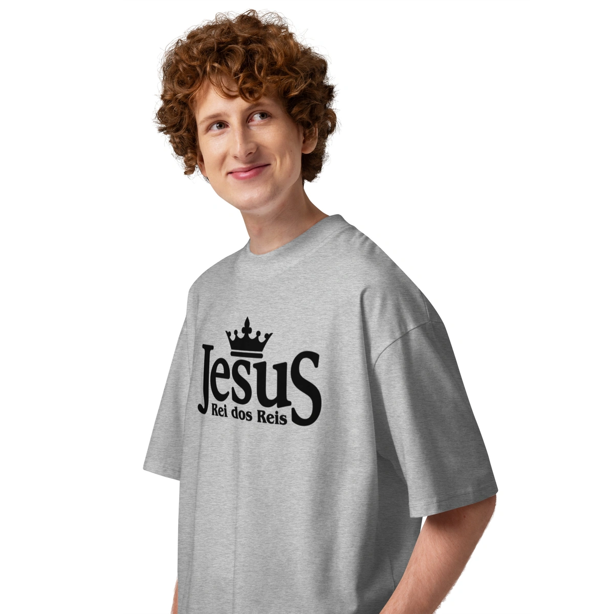 Camiseta Masculina Oversized Jesus Rei dos Reis - Imagem 25