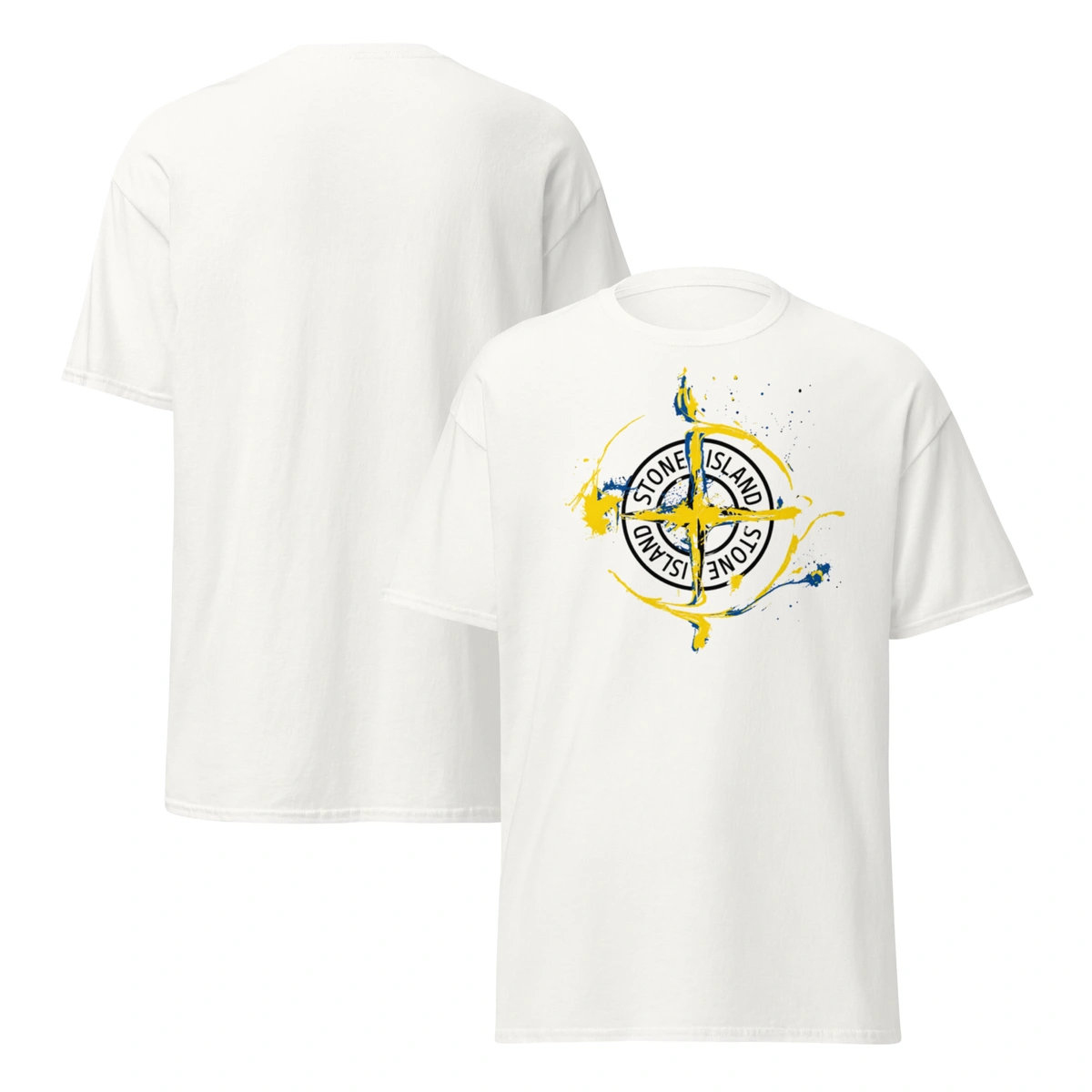 Camiseta Masculina Stone Island Blue & Gold - Imagem 17