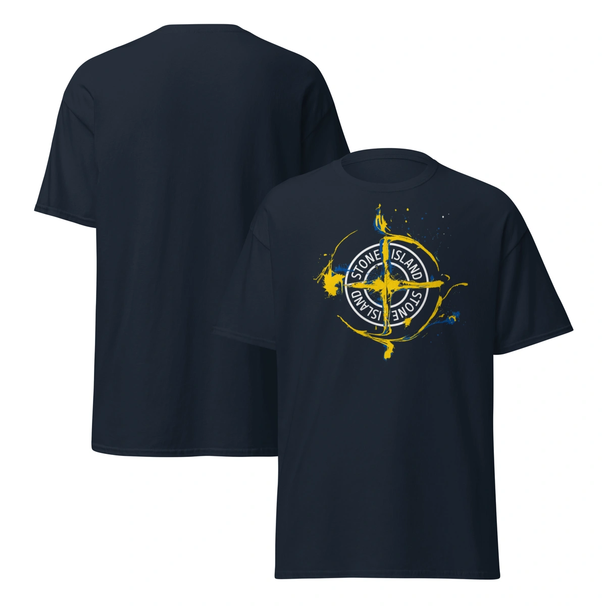 Camiseta Masculina Stone Island Blue & Gold - Imagem 23