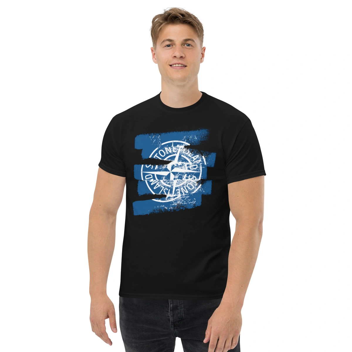 Camiseta Masculina Stone Island Blue Splash - Imagem 9